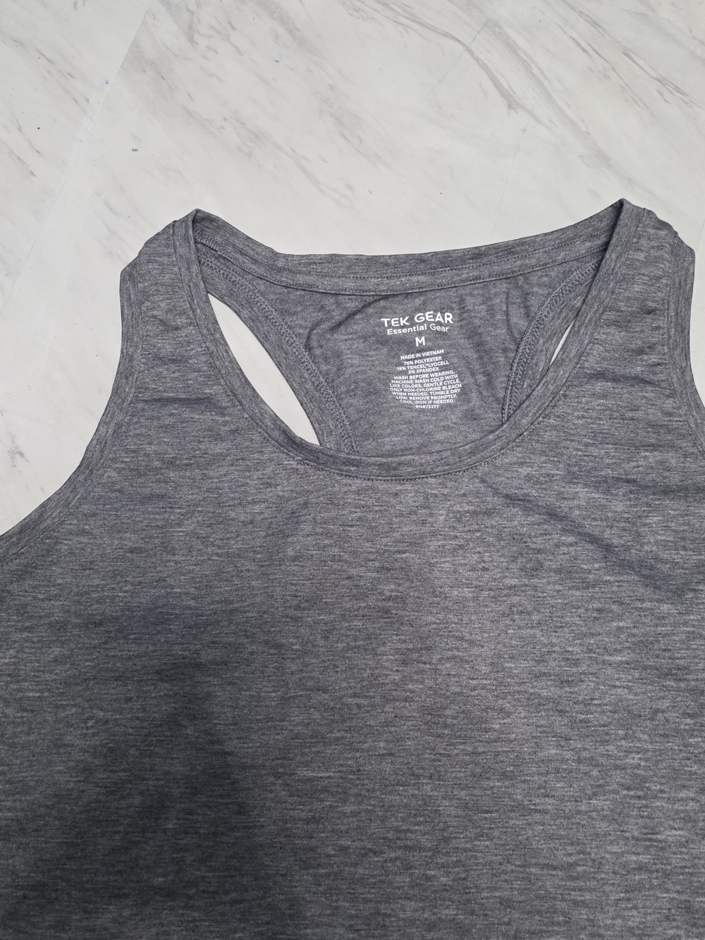 Tek Gear Gray Racerback Tank Top